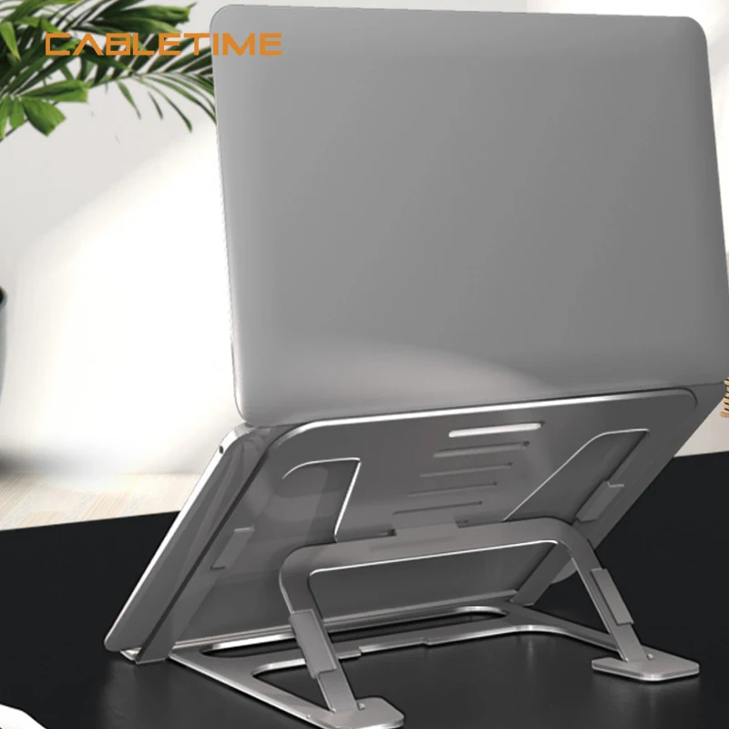 

Подставка для ноутбука CABLETIME, металлический кронштейн, шестискоростная регулировка, алюминиевый сплав, держатель для ноутбука Macbook Air S22