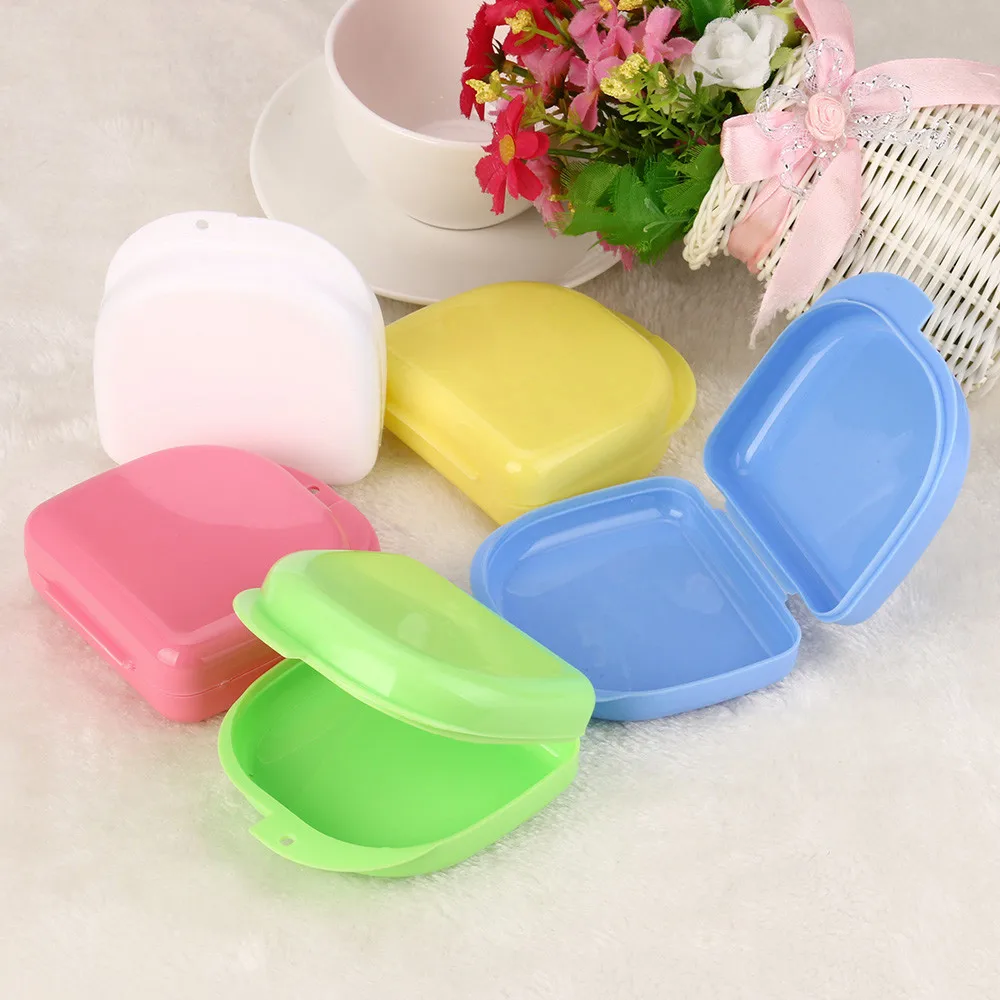 Коробка для зубных протезов контейнер хранения искусственных зубов пластиковый