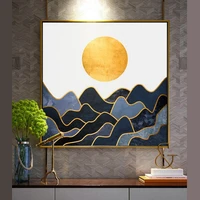 sunrise peak nordic abstract decorative painting modern hotel dining room den bedroom bedside vestibule hand painting