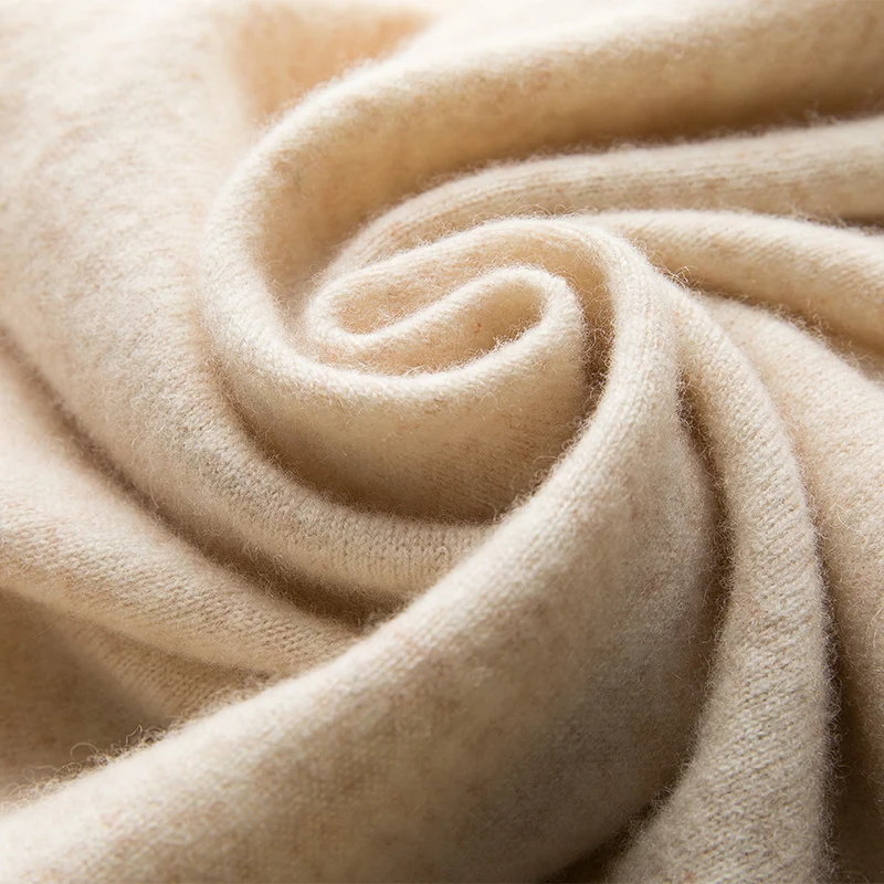 Свитер с высоким воротником Женский приталенный свитер из чистой шерсти