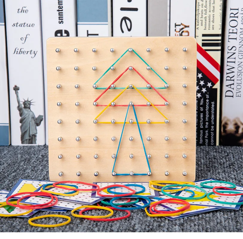 

1 Set Montessori Toys Educational Wooden Toys Board Mathematical Manipulative Shape Cognition Preschool Learning Tools