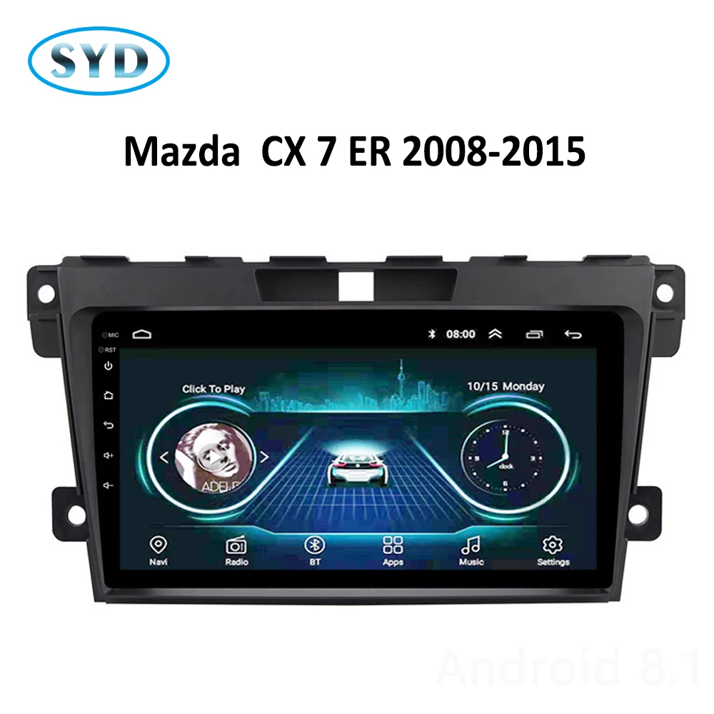 Автомагнитола для Mazda CX7 мультимедийный плеер с GPS Navi Android 8 1 Видео Аудио iPhone Carplay SWC