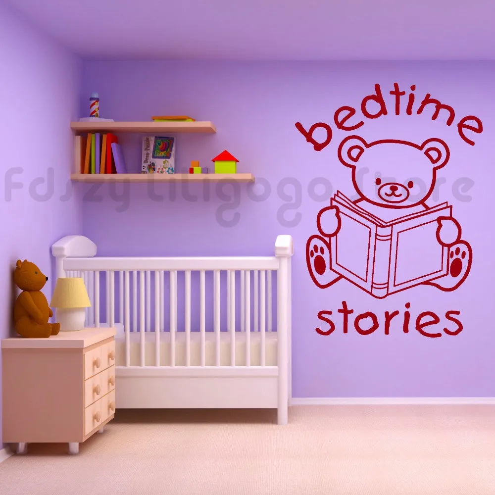 Виниловая настенная наклейка с изображением медведя Постельных рассказаний