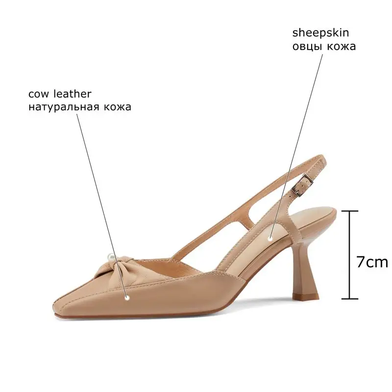 

ALLBITEFO Fold design stiletto soft genuine leather high heels fashion street sandals women heels shoes summer women sandals