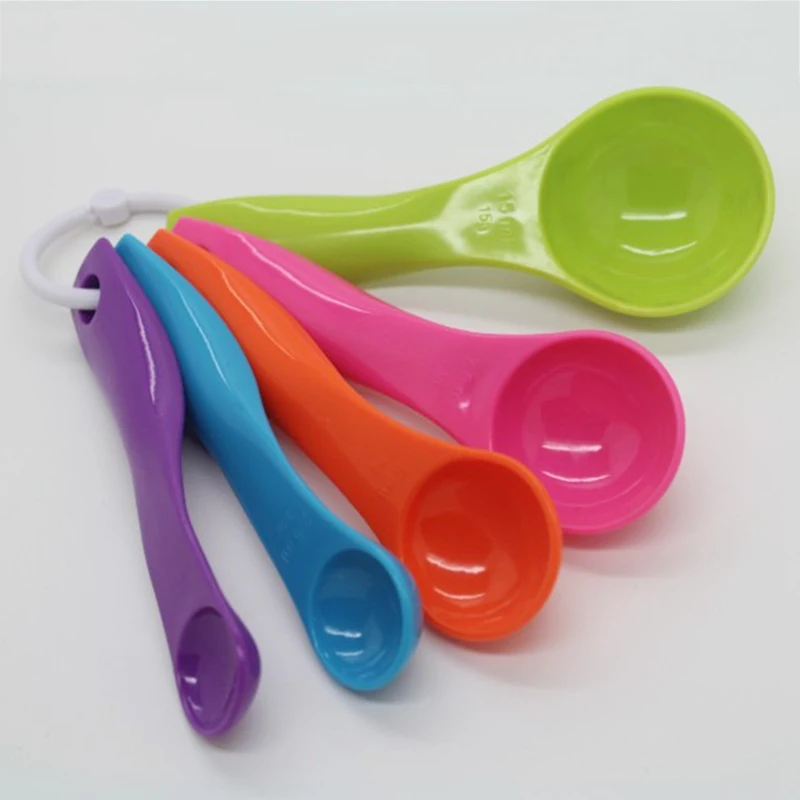 5 шт./компл. набор мерных ложек и красочные Пластик (1/2 5/5/7 5/15 мл) мерная ложка супер