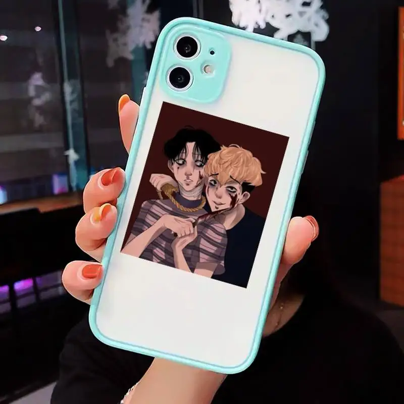 

Fiction Killing Stalking Phone Cases Matte Transparent for iPhone 7 8 11 12 s mini pro X XS XR MAX Plus cover funda
