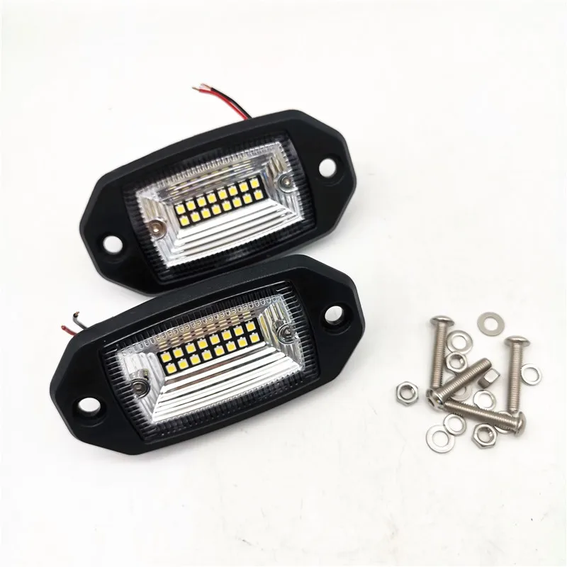 2Pcs 4Inch 32LED 96W 9600LM Flush Mount Flood LED Light Bar Driving Off Road LED Work Light Waterproof For Golf Cart Jeep