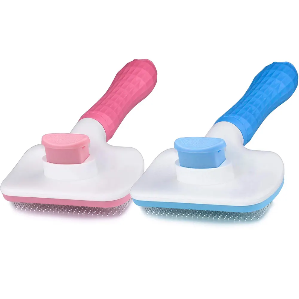 

Dog Self Cleaning Slicker Brush Cat Brush with Massage Particles Removes Loose Hair Dogs Grooming Comb Promote Circulation
