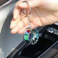 1pc hot creative high quality wheel hub rim model mans keychain car key chain cool gift car key chain keyring