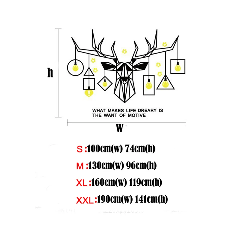 Креативные Акриловые 3D настенные наклейки с оленем украшение для гостиной