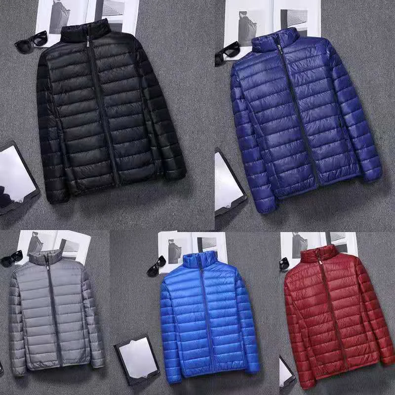 

Пионерский лагерь зимние легкие пуховики мужские теплые портативные 90% белый утиный пух повседневные короткие куртки для мужчин