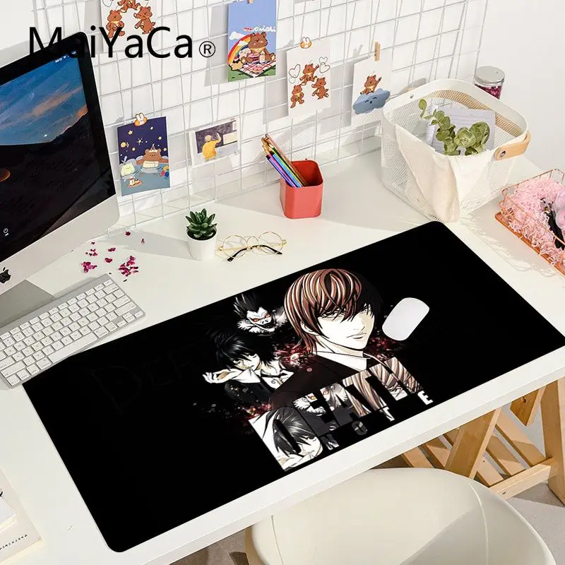 Геймерская скоростная мышь Death Note маленький резиновый коврик для мыши с большими