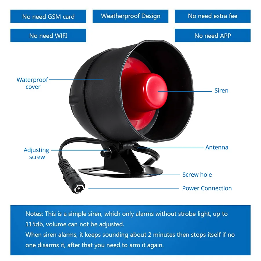 TOWODE DIY Upgraded Standalone Alarm Kit Home Security Wireless Horn Siren System Protection PIR Motion Detection | Безопасность и