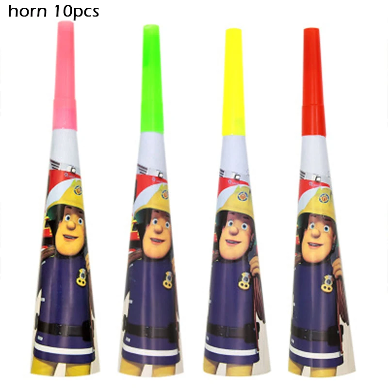 Fireman Series Paper Cups Plates Blowout Napkins Disposable Tableware Set Children Birthday Party Supplies Decorations | Дом и сад