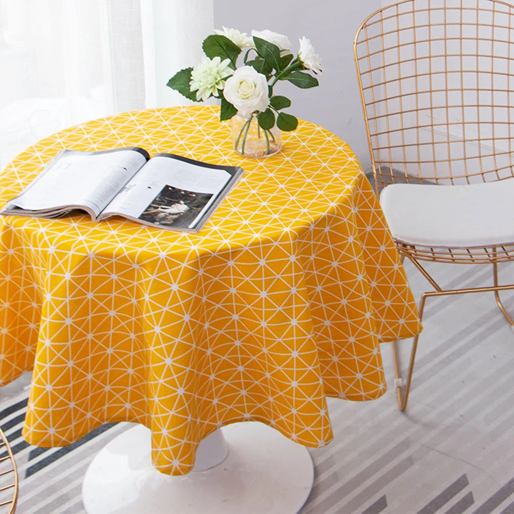 

Nordic Round Tablecloth Cotton Washable Hotel Banquet Tablecloth for Wedding Party Christmas Table Cover Home Decor Dropshipping