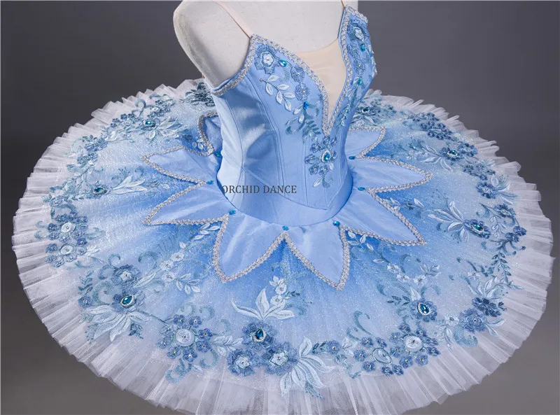 Модная Высококачественная голубая балетная пачка на заказ размер 12 слоев