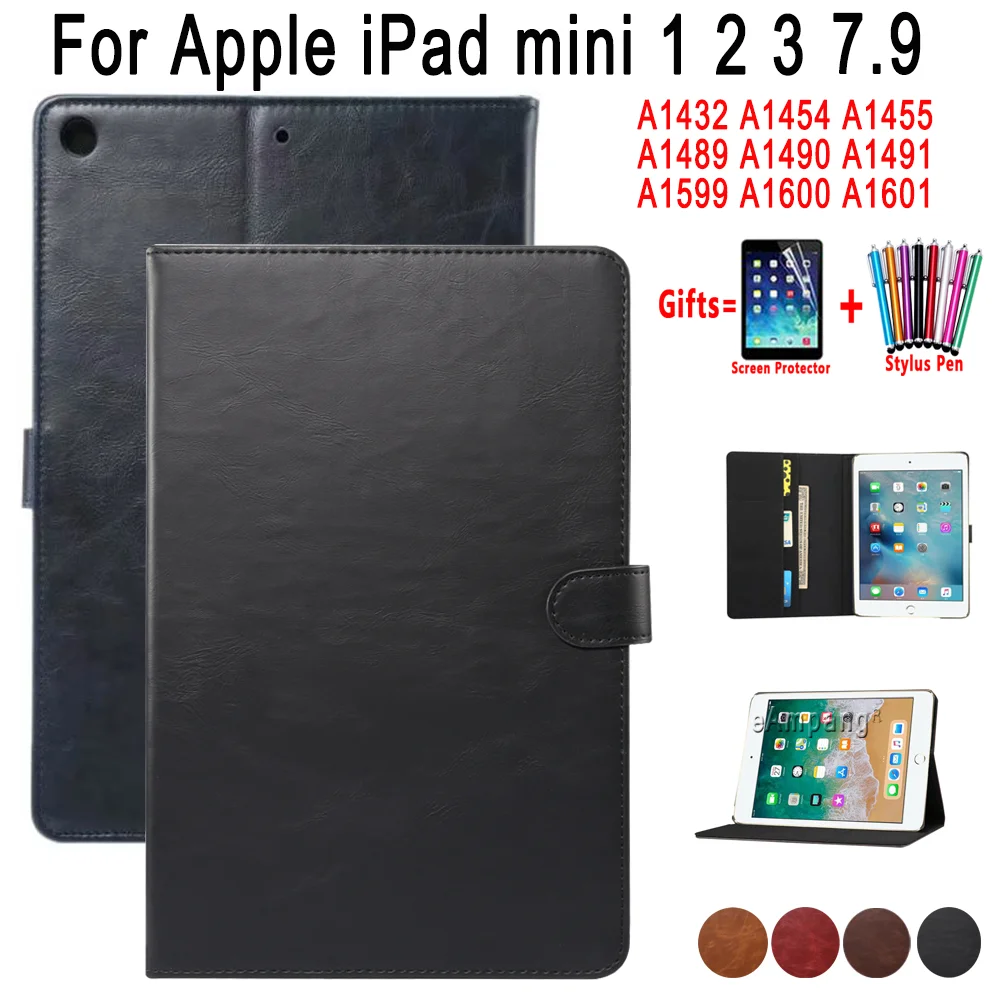 Чехол для Apple iPad mini 1 2 3 Mini2 Mini3 7 9 высококачественный кожаный смарт-чехол с