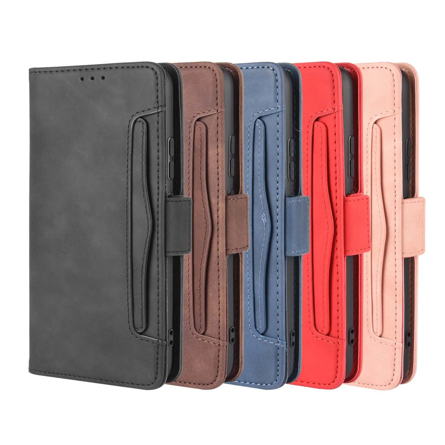 

Leather Flip phone case for Oppo A52 A72 A92 A12 A91 F15 / Realme C11 C3 5 5S 5i 6i / Find X2 Pro back Cover with stand Coque