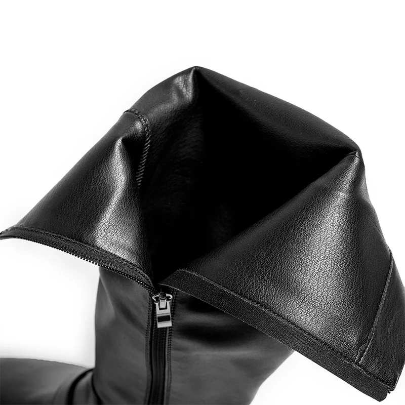 2020 г. Сапоги до колена в стиле панк женские осенние пикантные мотоциклетные