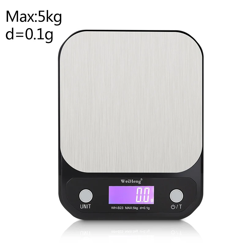 5kg-0.1g 3/5/10kg 0.1/1g Digital Jewelry Scale Stainless Steel Weighting Kitchen Scale Baking Precision Electronic Weight Kitchen Scale - Цвет: 5kg-0.1g