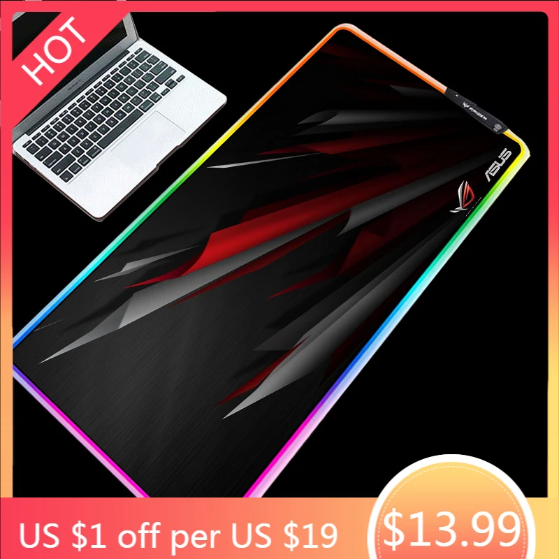 

Mairuige RGB Mouse Pad large LED gamer MousePad 90x40mm/70x30mm Custom Backlit Cool Keyboard best Gaming Table desk mat game XXL