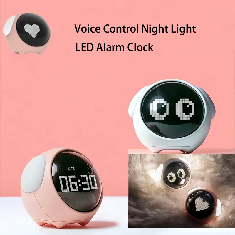 

LED Night Lights Multifunction Electronic Digital Alarm Clock Wake Up Night Light Table Lamp Clock Kid Gift Bedroom Decoration