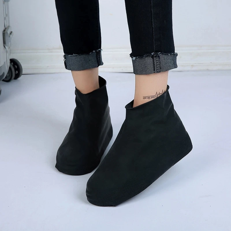 

Rain cover shoes waterproof rubber non-slip rain boots raincoat
