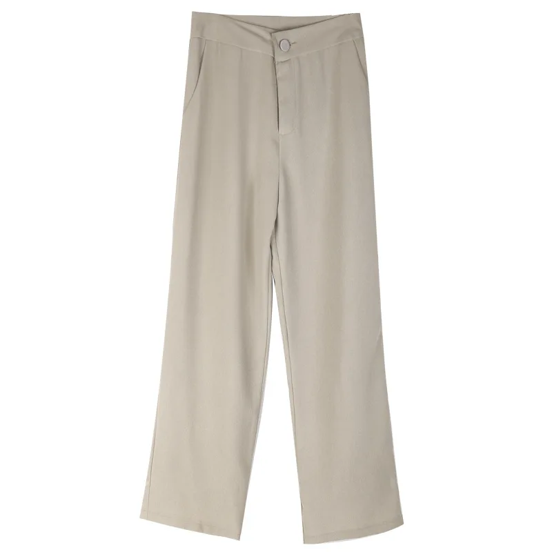 

high quality Office Lady high waist black wide leg pants Work elegant straight pants casual pants new spring women Suit Trousers