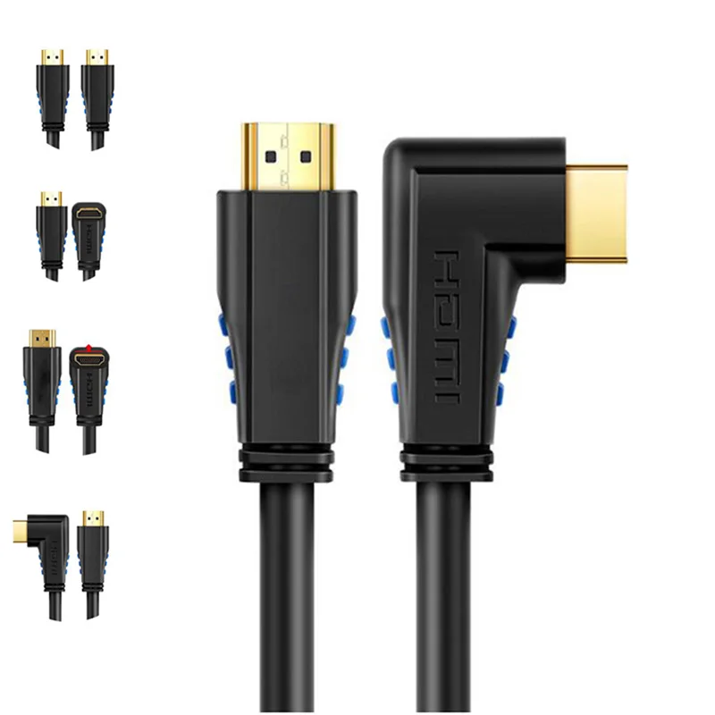 Кабель HDMI 2 0 4K 60 Гц 90 градусов прямой угол совместимый кабель HDCP 1 5 м для PS4 pro Xbox ones
