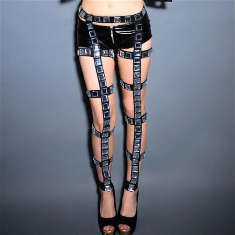 Женские костюмы DS искусственные джазовые танцы ведущие сексуальные стразы