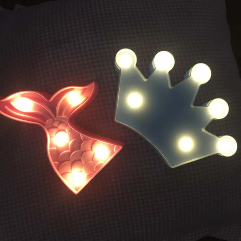 3D Корона светодиодный Ночной светильник прикроватная лампа Светодиодная