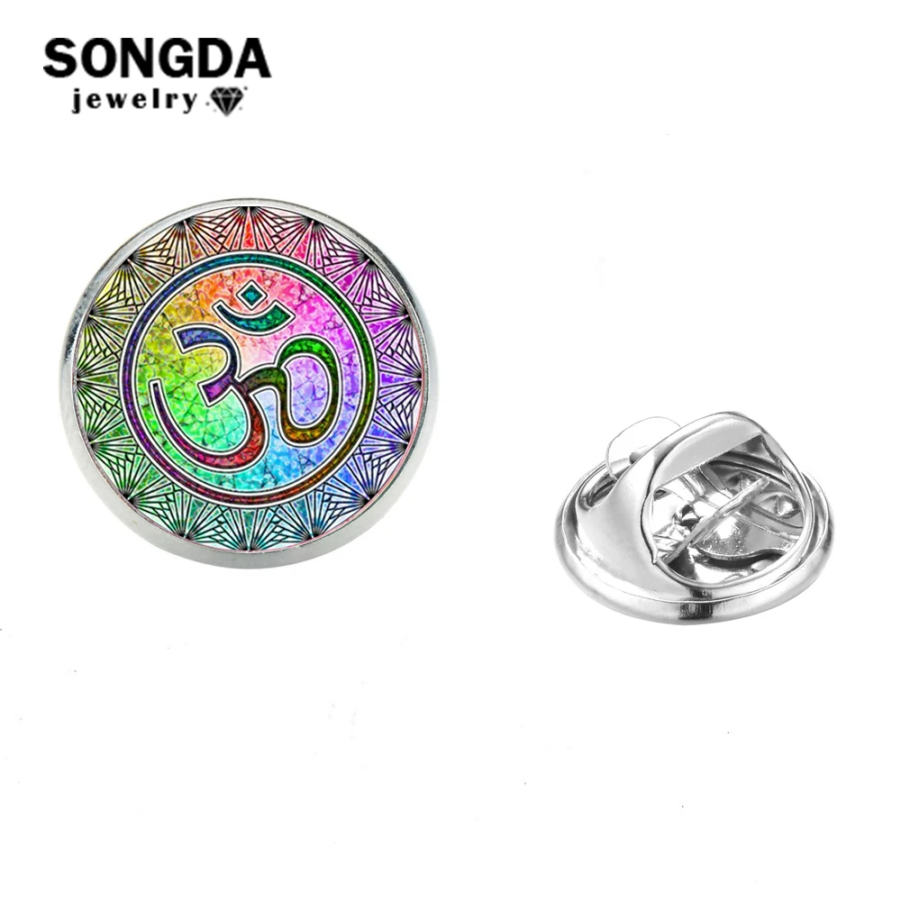 Классическая Брошь SONGDA Ом АУМ Будда индийская индуизм йога Мандала 7 цветок жизни