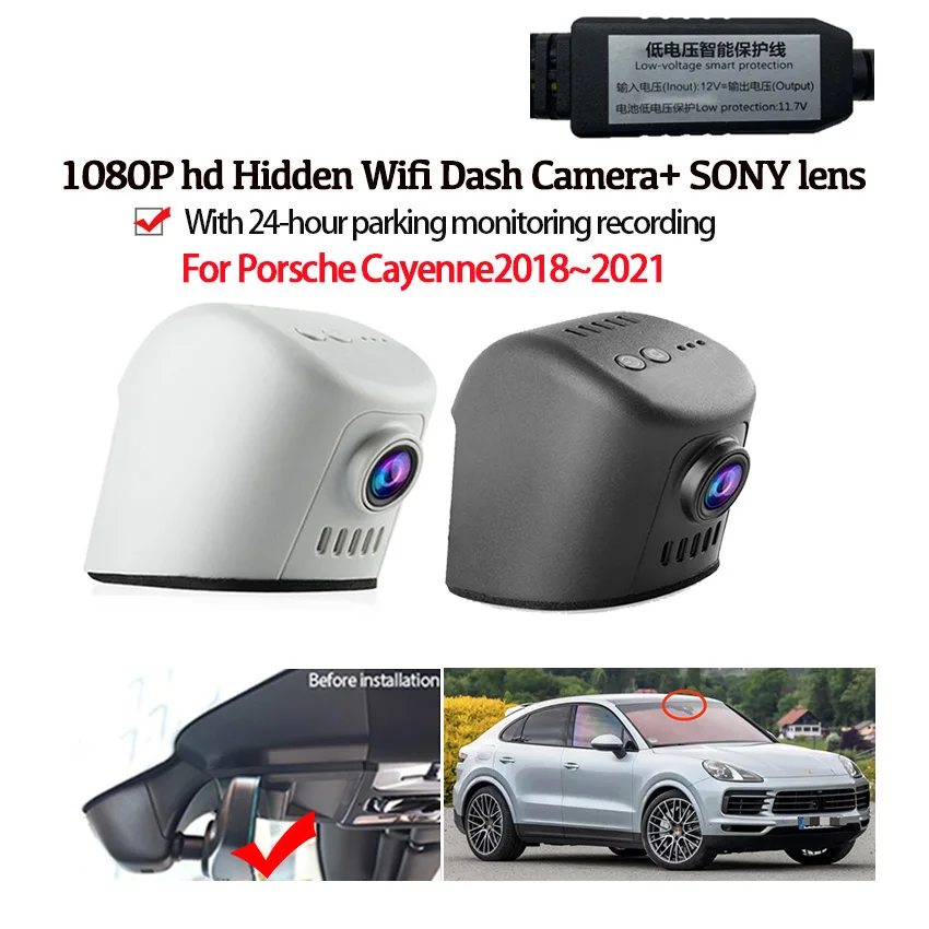 

Car DVR Wifi Recorder Dash Cam Camera For Porsche Cayenne 2018 2019 2020 2021 High quality Night Vision CCD full HD 1080P