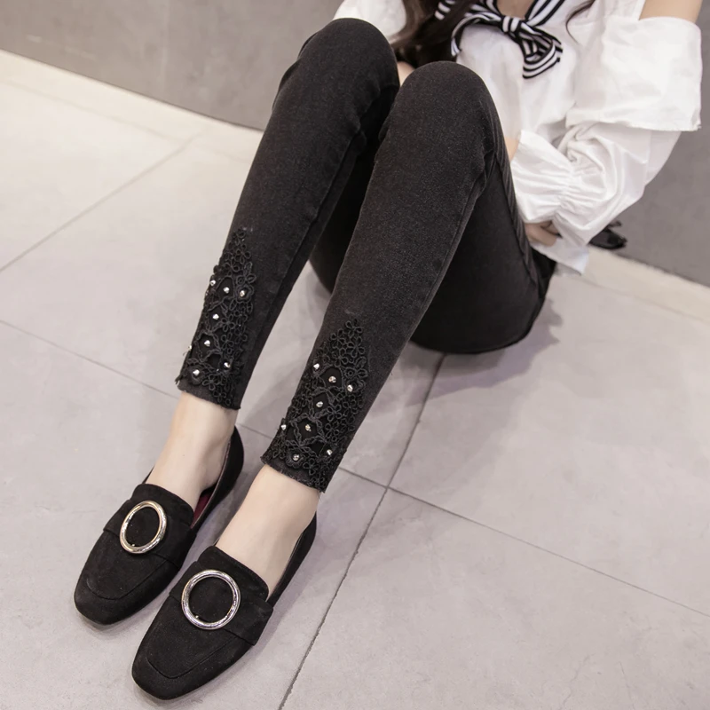 

Fashion Pregnant Women Jeans Slim High Elastic Maternity Skinny Casual Trousers Spring Autumn Women Pants