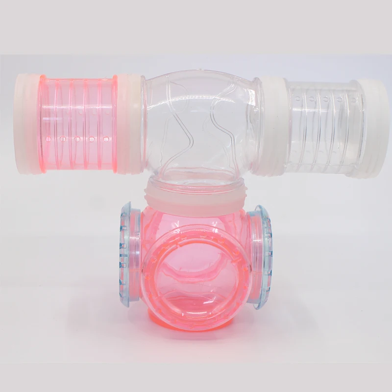 Новый хомяк шесть-Сквозные туннельные фитинги прозрачная акриловая клетка