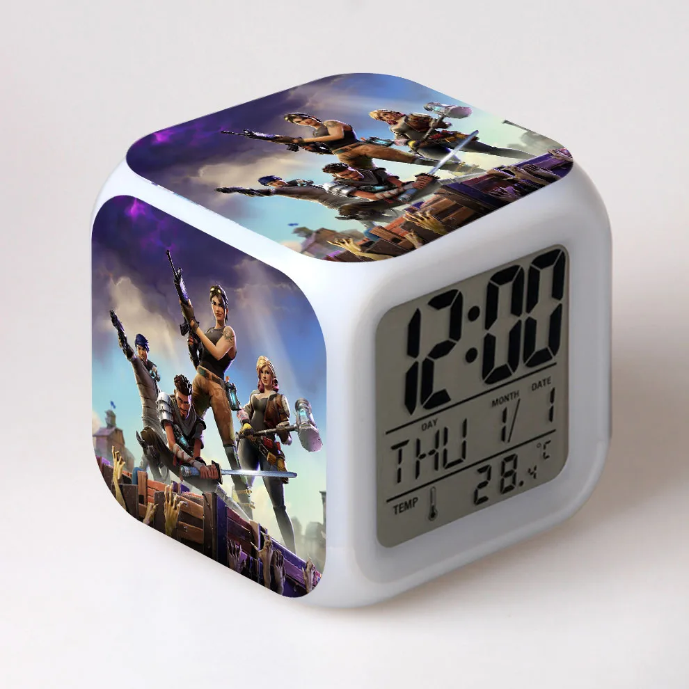 Прямая поставка будильник на заказ со светодиодсветильник кой 7 цветов ЖК