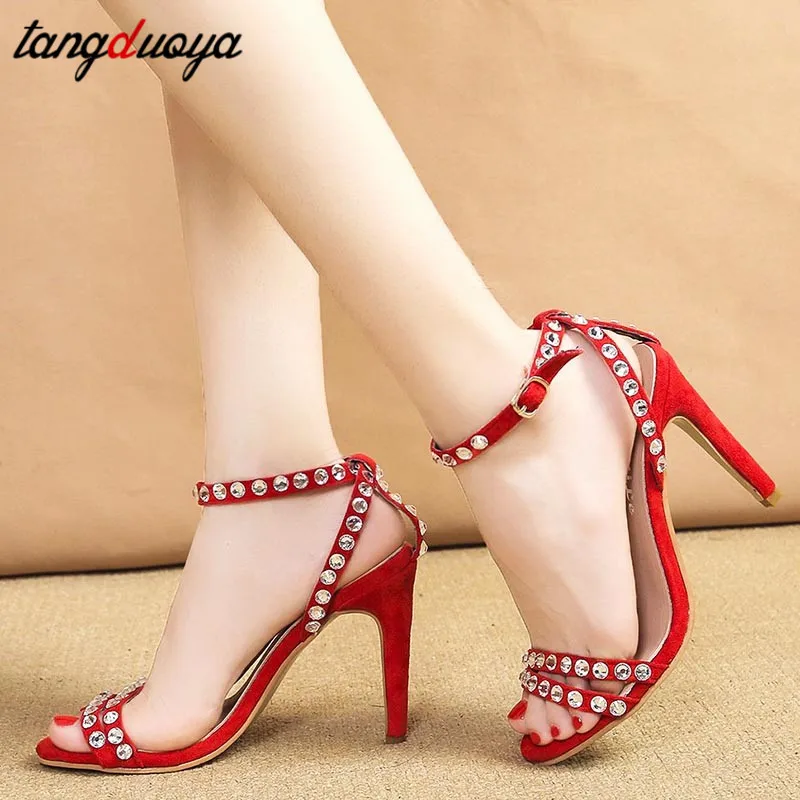 Свадебные туфли на высоком каблуке стразы сексуальные туфли-лодочки с ремешком