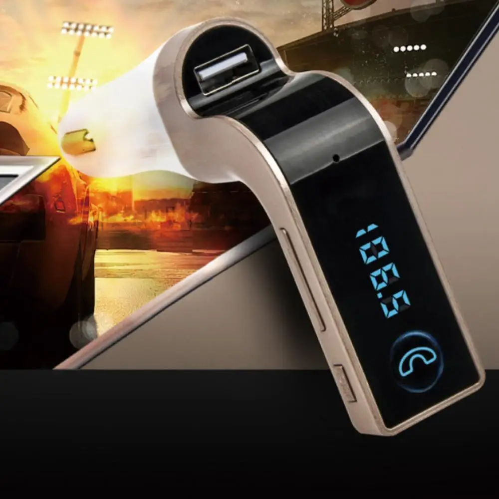 G7 Car Memory Hands-free LCD Display 4-in-1 Bluetooth Hole Transmitter 2.1A Kit Point MP3 Player Smoke AUX FM Modulator A5S2 | Автомобили