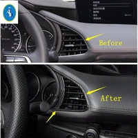 yimaautotrims auto accessory side dashboard air conditioning ac outlet vent frame cover trim fit for mazda 3 2019 2020 abs