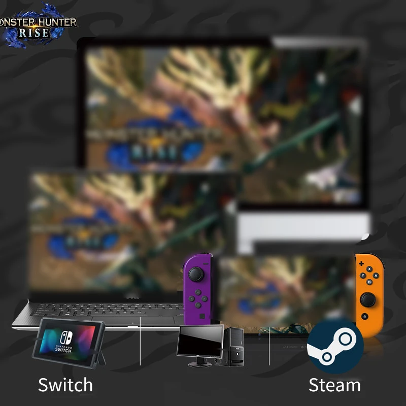 

2021 Newest Switch Handle for Monster Hunter Rise Limited Pro Wireless Bluetooth Handle Vibrating Somatosensory Game Handle