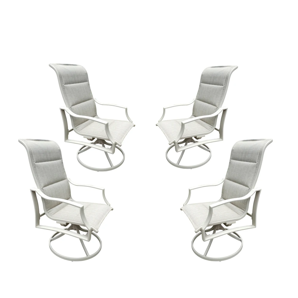 

4 предмета в комплекте с текстиленом поворотный стол и стулья для Открытый Газон садовый Кухня обеденный стол