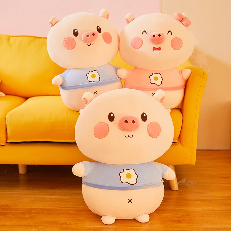 

candice guo cute plush toy lovely cartoon animal couple egg pig piggy turn to bee soft doll cushion birthday Christmas gift 1pc