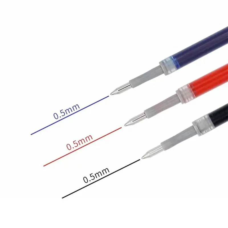 

20pcs Neutral Ink Gel Pen Refill Black Blue Red 0.5mm Bullet School Stationery