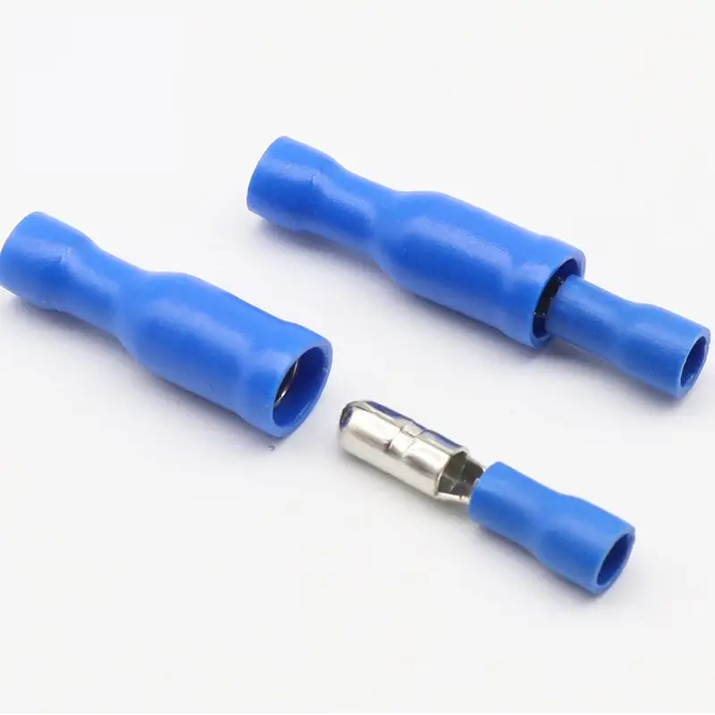 

Горячий 50 X синий мужской женский пуленепробиваемый соединитель обжимные клеммы проводка 22 - 16 AWG