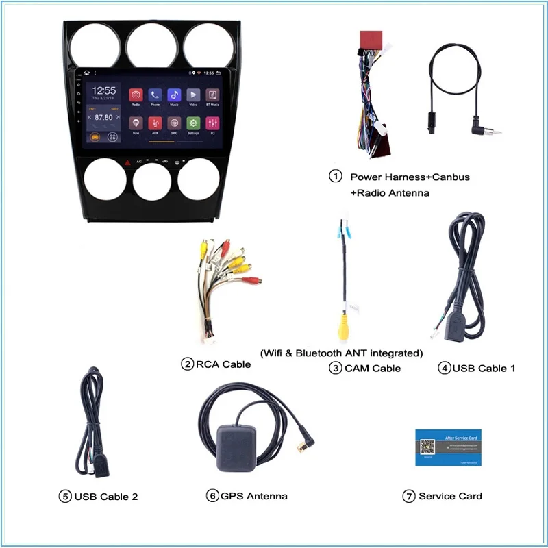 Автомобильная Мультимедийная система GPS Glonass 9 дюймов Android 8 1 навигационная для MAZDA