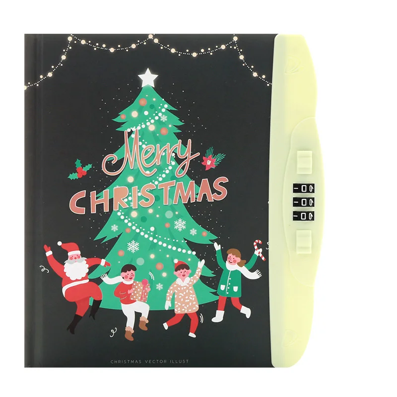 

Kawaii Christmas Gift Notebook and Journal B6 Travelers Diary with Lock Cute Cat Dog Weekly Monthly Planner Organizer Note Book