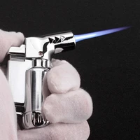 creative electroplating small spray gun mini metal elbow welding torch compact windproof lighter point cigar outdoor survival