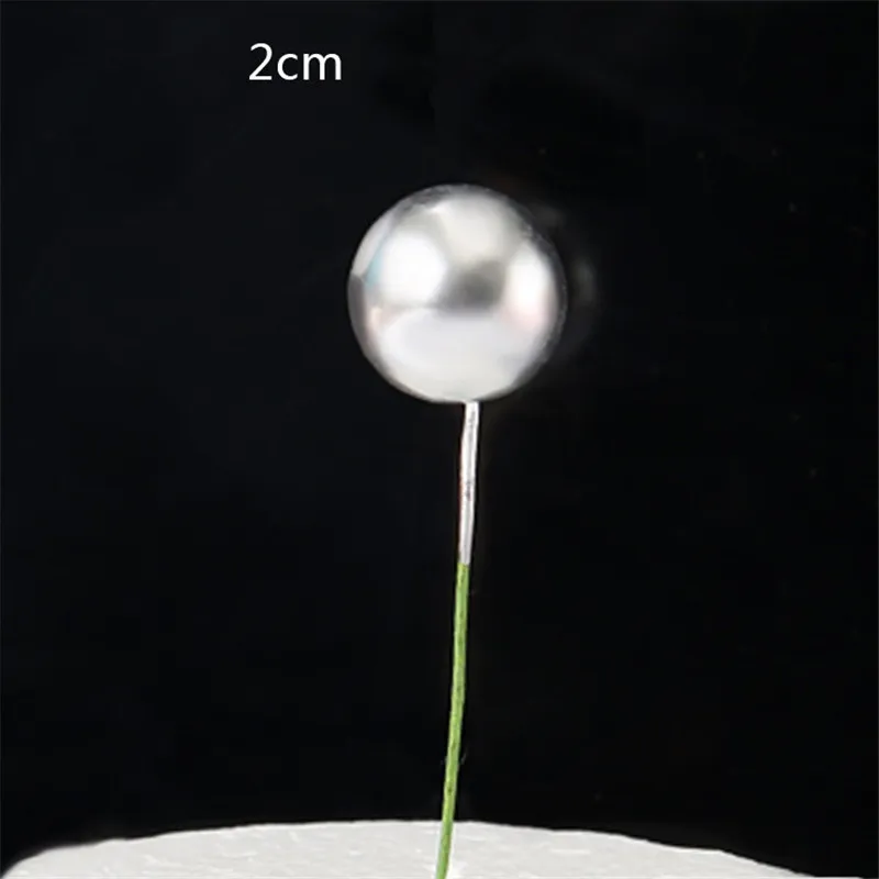 2cm silver ball Мультфильм милая собака кекс торт Топпер ребенок день рождения принадлежности торт выпечки декоративный торт Декор Игрушка - Цвет: 2cm silver ball