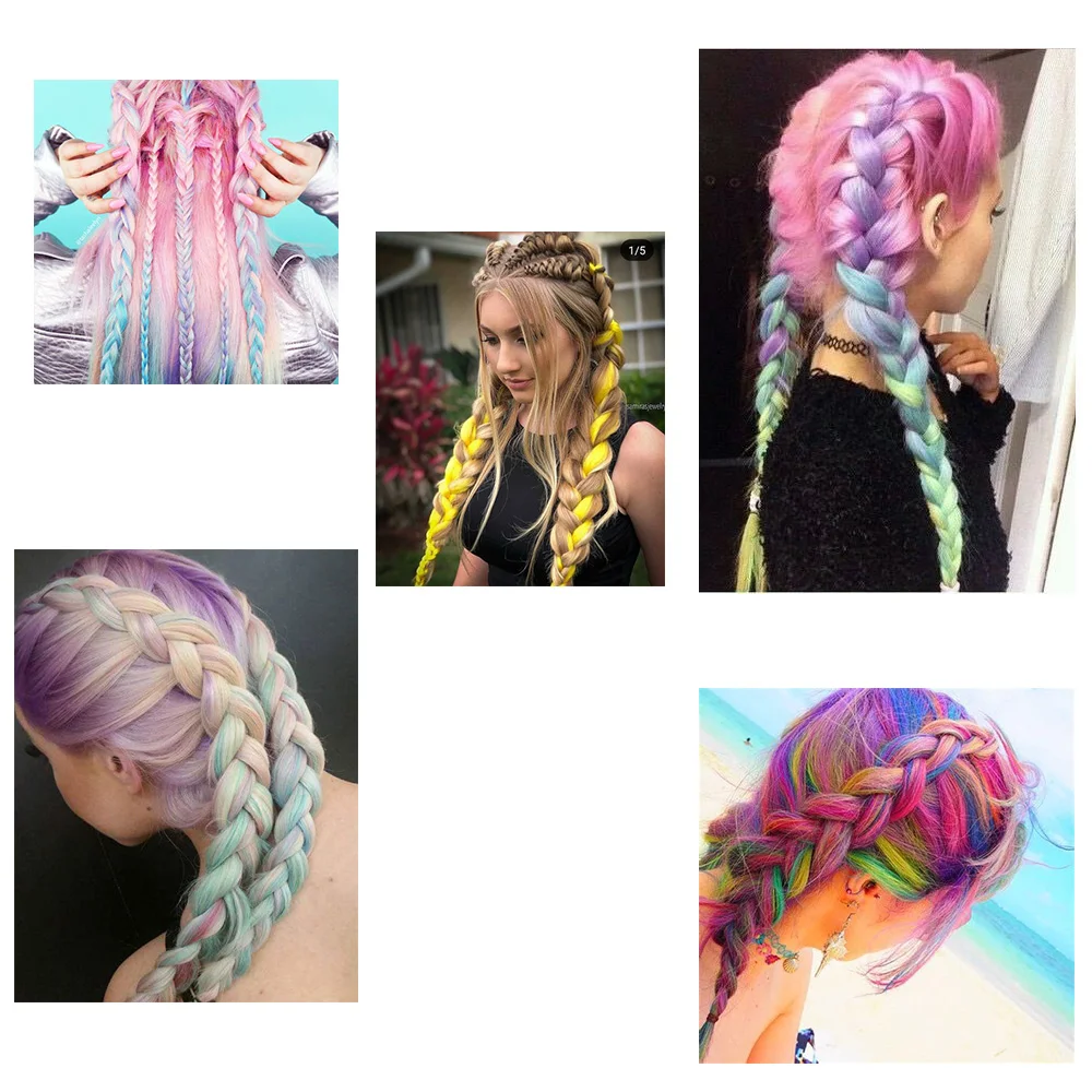 24 дюйма джамбо коса синтетические волосы для наращивания вязания крючком