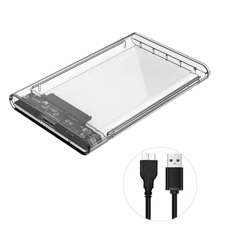 

HDD Enclosure 2.5-inch USB 3.0 Hard Drive Case High Data Transmission Speed SSD Transparent Box With UASP HD External Type